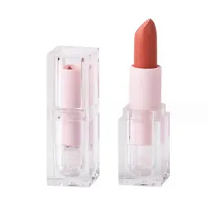 Alta calidad coreana orgánica de larga duración terciopelo rojo vegano logotipo personalizado tubo maquillaje contenedores lápiz labial