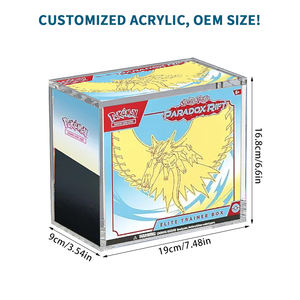 กล่องอะคริลิคใสคุณภาพสูงแบบกำหนดเองสำหรับโปเกมอน พร้อมฝาปิดแม่เหล็ก กล่องอะคริลิคสำหรับโปเกมอนบูสเตอร์ - Product Image 2
