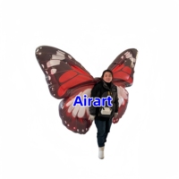 Meilleure vente led costume d'aile de papillon gonflable éclairé pour la décoration de fête