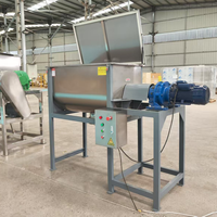 Mélangeur à ruban en promotion, matériaux de contact SUS316L/SUS304, capacité 100L pour applications chimiques et alimentaires