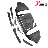 Pour BMW Série 3 F30 MT Réel 3K Diffuseur Arrière En Fiber De Carbone 7 Pièces Vente Chaude Mise À Niveau Kits De Carrosserie Lèvre De Pare-chocs Arrière Nouvelle Lèvre Arrière