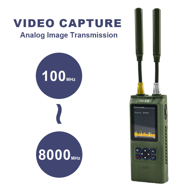 Professional Anti-Drone Detection System 100MHz to 8GHz Full-Band RF Spectrum Monitoring Equipment