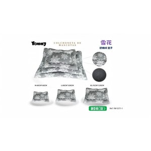Matelas pour animaux de compagnie Tommy Snowflake 80x60cm 100x80cm 120x95cm en polaire doux et confortable pour chien et chat - Product Image 3