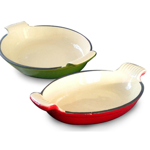 Plato para hornear de hierro fundido ovalado, personalizado, en forma de pescado, para mariscos - Product Image 3