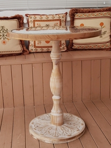 Pháp Retro rắn gỗ bên bảng thiết kế hiện đại Thời Trung Cổ chạm khắc Bàn cà phê giường Ăn Sáng xe nhỏ Ma-rốc góc bảng - Product Image 2