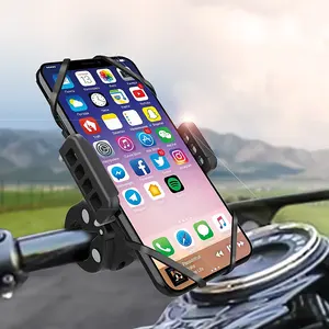 Alloy anti shake off stand adjustable bicycle mobile phone holder for motor bike and motorcycle phone mount
