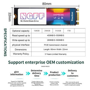 Ymeiton M.2 NGFF 2280 SSD NGFF haute vitesse 120/128/240/256G pour ordinateur de bureau et portable, reconditionné, compatible OEM, coloré - Product Image 6