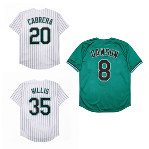 Maillots de baseball rétro pour hommes, version nostalgique, cousus, 8 <span class=keywords><strong>Andre</strong></span> Dawson, 20 Miguel Cabrera, 35 Dontrelle Willis, tailles S-3XL - Product Image 1