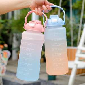 Trending Outdoor Sports Water Bottle Large Capacity Plastic <b>Cup</b> For Students Summer Use Frosted <b>Double</b> <b>Wall</b> Design - Product Image 5