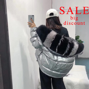 Fashion Winter Bubble Coat Woman <strong>Duck</strong> <strong>Down</strong> <strong>Jacket</strong> for Women Fox Fur Hooded Puffer <strong>Jacket</strong> - Product Image 4
