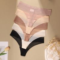 Anti Kameel Teen Mesh Strings Vrouwen-Mid-Tase Naadloze Yoga Ondergoed 5 Kleuren, Stretch Xl, Katoen Liner Geen Vpl