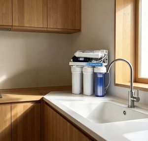 Système de filtration d'eau domestique OEM 100 GPD à osmose inverse autonettoyant et écologique pour usage extérieur et hôtelier, 5 étapes de filtration - Product Image 1