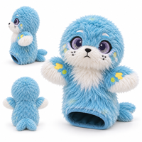 Marionnette de main en peluche personnalisée, motif animal anime, OEM ODM, super douce, brodée, avec logo personnalisé, interactive pour l'histoire