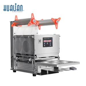 HL-95A Hualian Handleiding Cup Tray Sealer Sluitmachine Voor Melk Thee Sap Bubble Tea