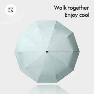 Logo personnalisable Parapluie de golf pour adultes Grande taille 8K Ribs Bouton convexe Cinq plis Double usage Pluie Soleil Automatique Nylon pliant - Product Image 5