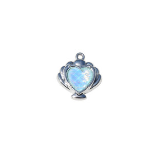 Heart Shape Zinc Alloy Pendant With <b>Shell</b> Design For <b>Bracelet</b> Making GJ182 - Product Image 5