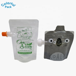 Tùy Chỉnh 150Ml Reusable <span class=keywords><strong>Ziplock</strong></span> Lỏng Spout <span class=keywords><strong>Pouch</strong></span> Túi Bóp <span class=keywords><strong>Pouch</strong></span> Bé Bao Bì Thực Phẩm Với Cửa Sổ Đo Lường Rõ Ràng - Product Image 5