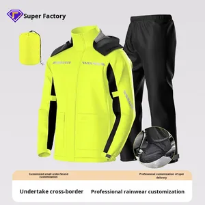 Cross-Border pour <span class=keywords><strong>Amazon</strong></span> Ensemble imperméable de moto en deux pièces Protection contre la pluie lourde Matériau en nylon de style simple - Product Image 2
