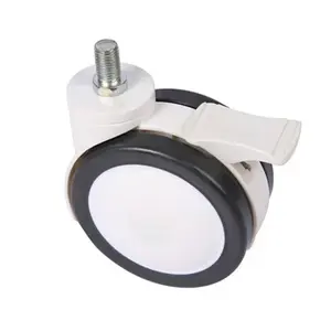 Aman 4 buah <span class=keywords><strong>Stryker</strong></span> roda kastor medis tempat tidur rumah sakit kualitas tinggi 3-fungsi desain Plastik Modern - Product Image 2