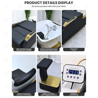 Unité de lavage électrique JOXIN avec coque en fibre de verre, fauteuil de salon inclinable, mousse haute densité et plateforme pour les pieds en acier inoxydable