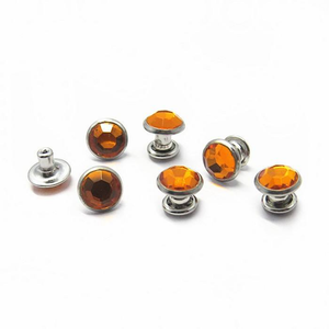 Rivets décoratifs, accessoires punk pour vêtements, rivets tubulaires, strass de haute qualité, alliage de zinc, logo personnalisé, peinture sur mesure - Product Image 1