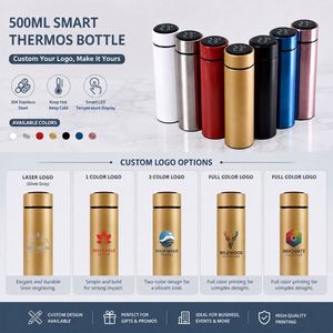 Promo Intelligent Business Gift Custom Logo Smart Drink Water <b>Bottle</b> with LED Temperature Display Lid Vacuum Flask Wholesale - Product Image 3