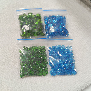 Zircone cubique, pierres synthétiques en vrac, aigue-marine/vert, forme ovale, taille facetée, pierres CZ pour la fabrication de bijoux - Product Image 3