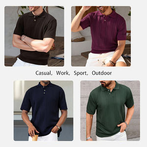 Polos de Hombre de Primera Calidad con Logotipo Bordado Personalizado, Camisetas <span class=keywords><strong>Polo</strong></span> Casuales con Decoración de Botones, Ropa Deportiva, Camisetas <span class=keywords><strong>Polo</strong></span> para Hombre - Product Image 3