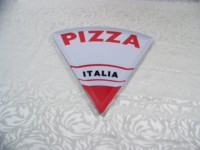 Assiettes en mélamine personnalisées, créatives, pour pizza et service, vente en gros, camping, triangle, compatibles lave-vaisselle