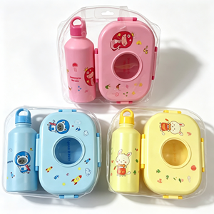 Congo Cameroon Cote D Ivoire Tanzania Nigeria <strong>Hot</strong> Sale Plastic Bento Kids Children School <strong>Lunch</strong> <strong>Box</strong> with Water Bottle Set - Product Image 1
