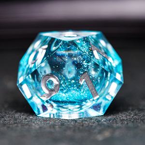 Convient pour les donjons et les dragons <span class=keywords><strong>RPG</strong></span> Sharps Edge Dice Blue Liquid DND Resin Dice - Product Image 5