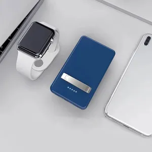 Mini Powerbank Portable 5000mAh Magnetic Wireless Charger Power Bank Ring Stand Universal External Battery for iPhone 12 pro