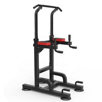 Equipo de ejercicio de gimnasio en casa de acero y metal, torre de energía multiestación y estante extraíble, estación de inmersión de Fitness para uso doméstico
