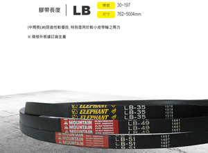 Courroie trapézoïdale en caoutchouc haute flexibilité Lite-Power type LB 30'' ~197'' pour équipements de bureau, imprimantes, photocopieurs, petites entreprises - Product Image 2