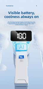 พัดลมพกพาแบบคล้องคอ พับได้ ชาร์จผ่าน USB ความเร็วสูง 5 ระดับ มอเตอร์ไร้แปรงถ่าน แบตเตอรี่ 1200mAh ใช้งานกลางแจ้งได้ - Product Image 6