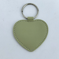 Llavero con Logotipo Grabado en Forma de Corazón, de Cuero PU, Color Sólido, para Grabar con Láser Xtool, Regalos Empresariales