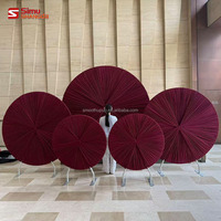 Support de toile de fond de mariage rond en tissu avec housse, prix de gros