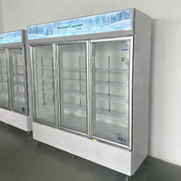Kulkas Minuman Tiga Pintu Desain Ramping untuk Kafe/Dapur, Pendinginan Udara, Tahan Lama, Pengawetan Minuman Dingin, Kompresor Bermerek, Pendinginan Cepat