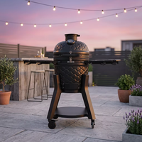 Barbecue Kamado AUPLEX 18/22 pouces en céramique, barbecue extérieur pour jardin, fumoir