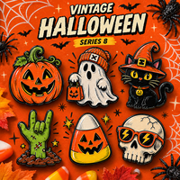 Épinglette vintage en métal Jack-o'-lantern, émail dur, design personnalisé, ornement pour Halloween et activités de plein air