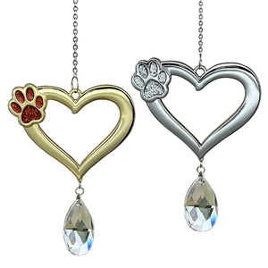 Attrape-soleils commémoratifs pour chiens et chats Cadeaux commémoratifs pour animaux de compagnie Sympathie <span class=keywords><strong>Pont</strong></span> <span class=keywords><strong>arc</strong></span>-<span class=keywords><strong>en</strong></span>-<span class=keywords><strong>ciel</strong></span> <span class=keywords><strong>Coeur</strong></span> avec empreinte de patte et attrape-soleils <span class=keywords><strong>en</strong></span> cristal - Product Image 1