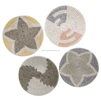 Meilleures ventes de sets de table ronds en jonc de mer naturel tressé, sets de table en paille tressée, sets de table en rotin pour table à manger