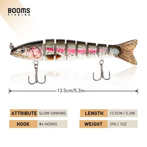 Señuelos de Pesca MJ2, Señuelos Duros Articulados de 8 Segmentos, Señuelos Realistas para Salmón y Pescada, Aparejos de Pesca para Río y Lago - Product Image 2