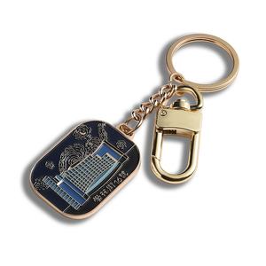 Promotional Items Rectangle Gold Soft Enamel Metal Souvenir Gift Bag <b>Key</b> <b>Chain</b> - Product Image 2