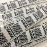 Étiquettes autocollantes en vinyle imperméable personnalisées avec code-barres et code QR, découpées à la forme, pour l'emballage des produits