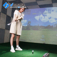 Simulateur de golf de réalité virtuelle d'intérieur, système de golf VR avec moniteur de lancement, machine de jeu de golf à vendre