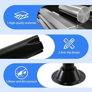 מכונת רגל שולחן rv אלומיניום בסיסים חומרה עבור קרוון מנוע dinette מסטיק דק דק דק - Product Image 5