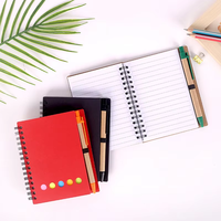 Notes autocollantes avec logo personnalisé Couverture en papier kraft Mini bloc-notes avec stylo