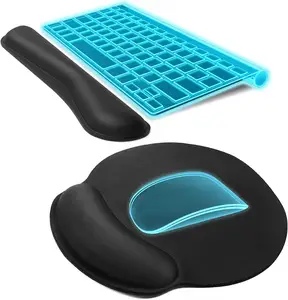 工厂定制键盘硅垫桌面鼠标垫软硅胶底座腕垫梳子人体工程学设计