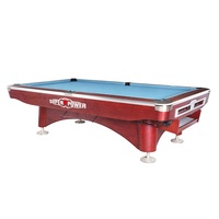 Table de billard de conception américaine moderne à succès, taille personnalisée avec pieds en bois massif et coussins en marbre caoutchouté à vendre